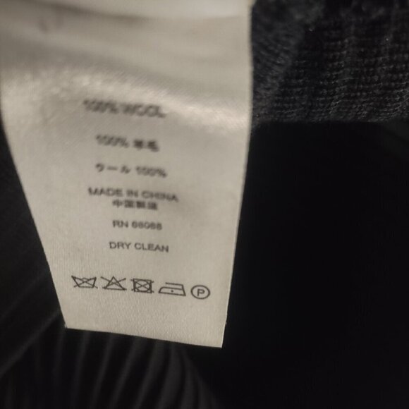 TSE 100% Wool Women's Scoop Neck Black Sleeveless Midi Dress Size Large - Picture 4 of 8